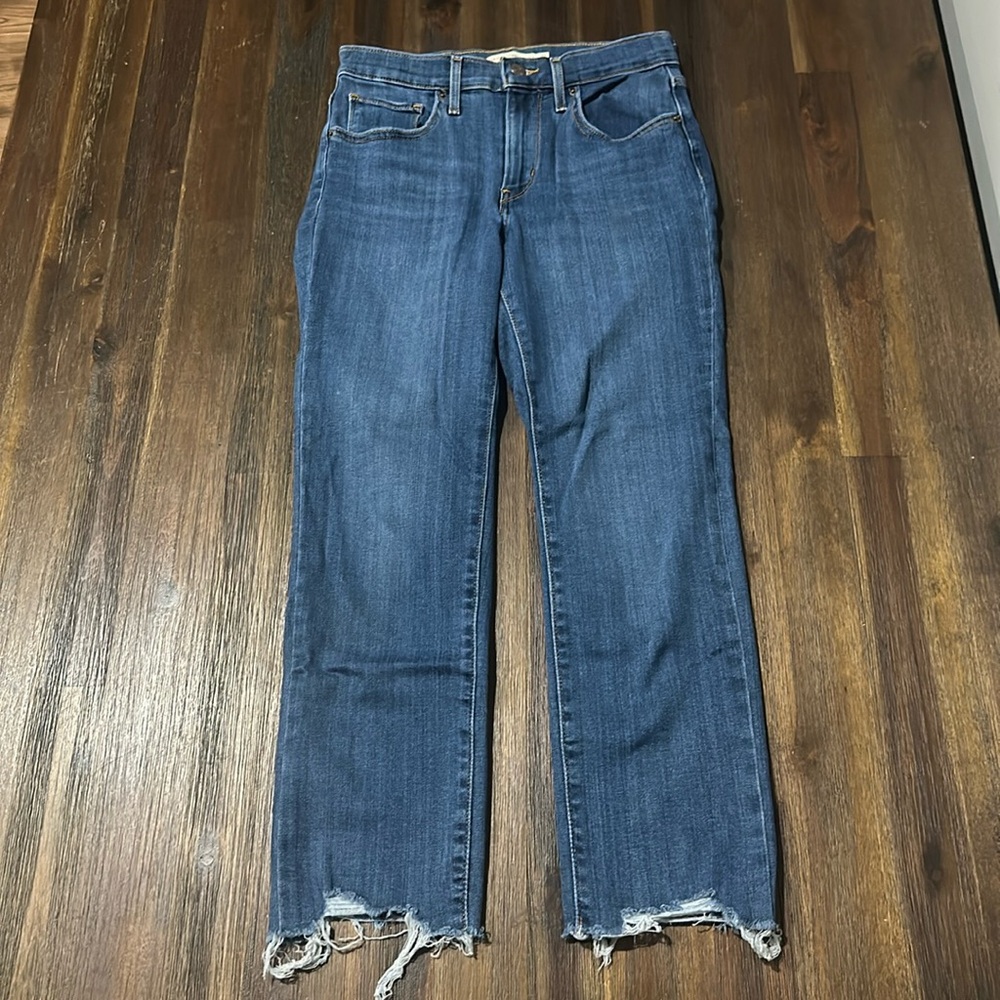 Levi 724 High rise straight crop jeans